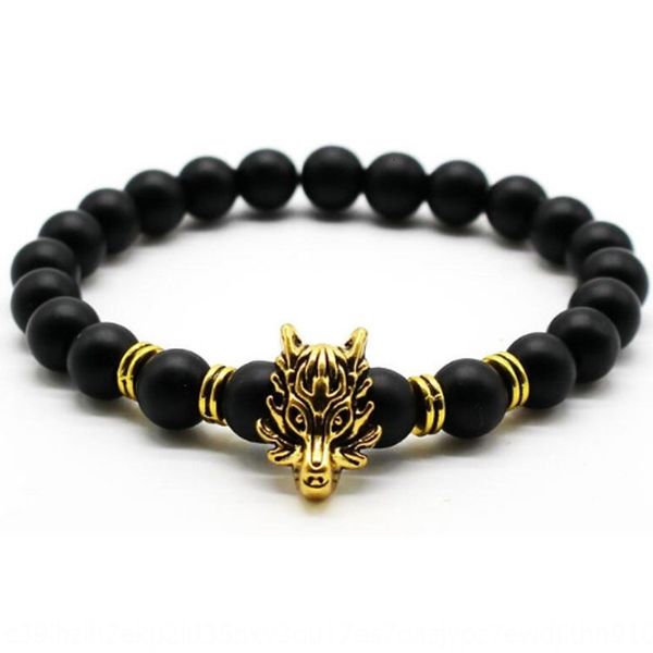 

jewelry men's volcanic elastic longteng bracelet stone small ornament se7cz, Black