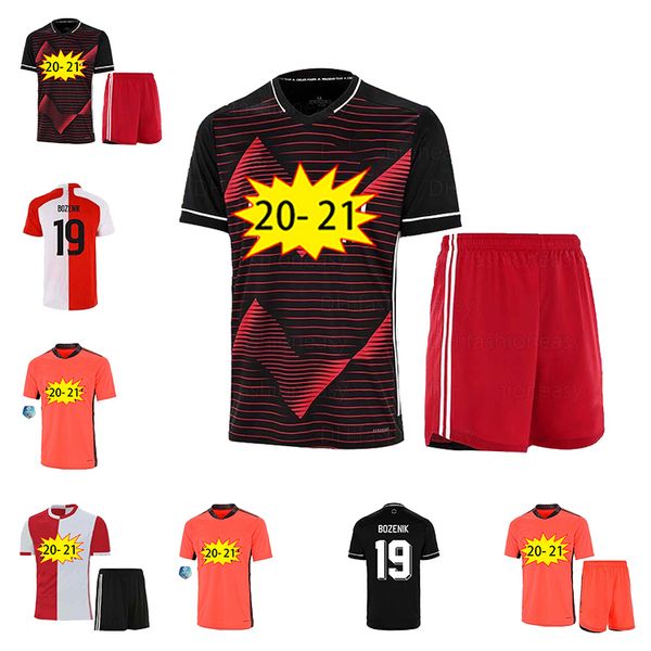 

20 21 feyenoord soccer jerseys v.persie berghuis 2020 2021 feyenoord rotterdam jorgensen kokcu football shirt toornstra sinisterra jersey, Black;yellow