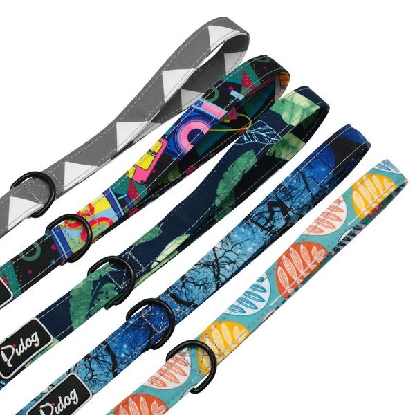 

fashion nylon dog leash lead printed pet puppy running leash dogs walking leashes rope belt for small medium dogs pet sqccwm