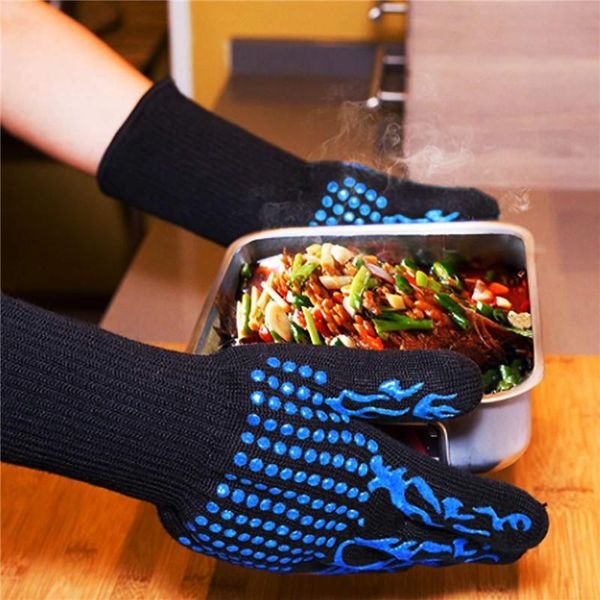 

1 шт. продуктовый класс термостойкая силиконовая кухня барбекю печь перчатка приготовление барбекю гриль перчатка печь mitt pot