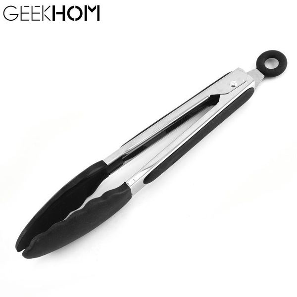 

7-дюймовый силиконовый барбекю, гриль на гриле тонга салат хлеб, обслуживающий тонг без палки кухонные барбекю гриль для приготовления пищи