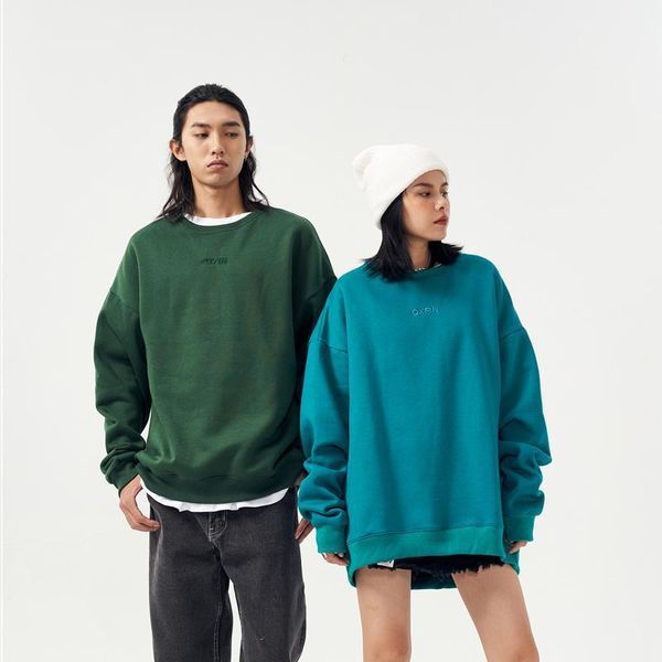 

2020 letter embroidery oversize hoodie streetwear harajuku male sweatshirt long sleeve hip hop high street couple sweatshirt1, Black