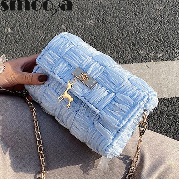 

cross body smooza women vintage handbags 2021 diy hand-woven crossbody shoulder bags mini square fashion casual girl high quality