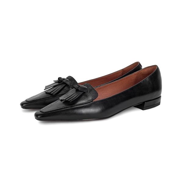 

2021 new spring fashions leather to shoes woman gliding ladies basic o6yw, Black