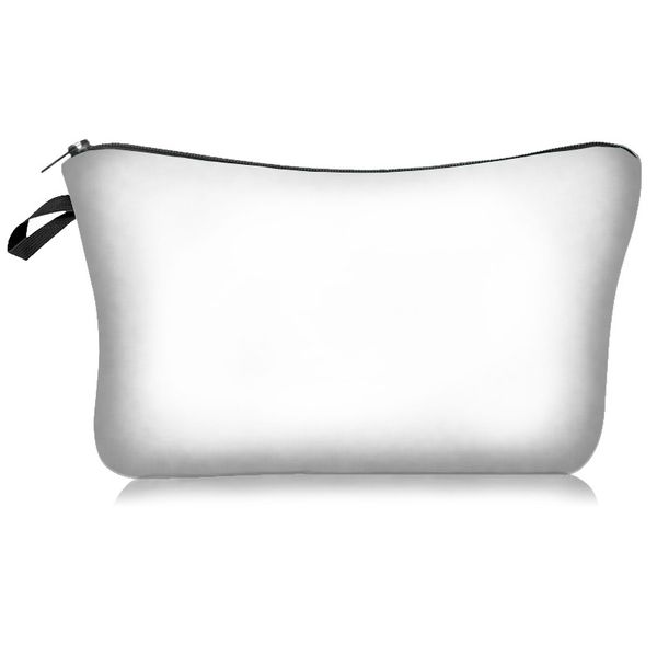 

50pcs cosmetic bags custom image diy white blank solid polyester makeup bag