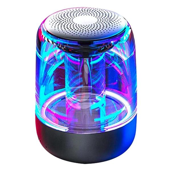 

6d panoramic sound colorful led light mini portable bt speaker support tf card handsoutdoor bass