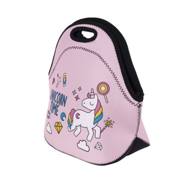 

sold well insulated coolers lunch bags neoprene material picnic printing bag handbag unicorn pattern different design popular 17xdh1