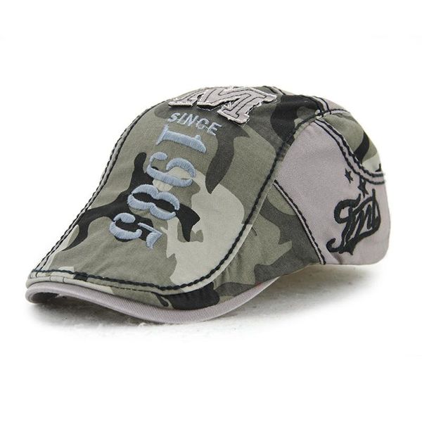 

jamont camouflage cotton beret military beret sun hat casquette homme gorras planas gorras planas berets flat caps for men caps h wmtbqk, Black;white