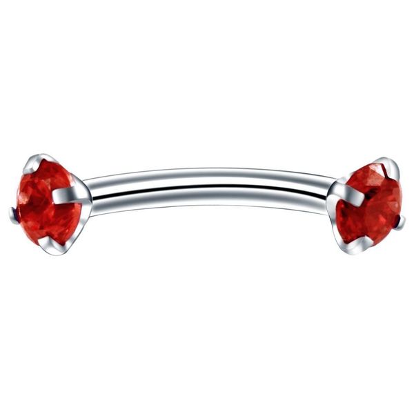 

1pc surgical steel curved barbell colorful crystal zircon eyebrow ring piercing barbell lip ring snug daith helix rook earring q bbykcb, Silver
