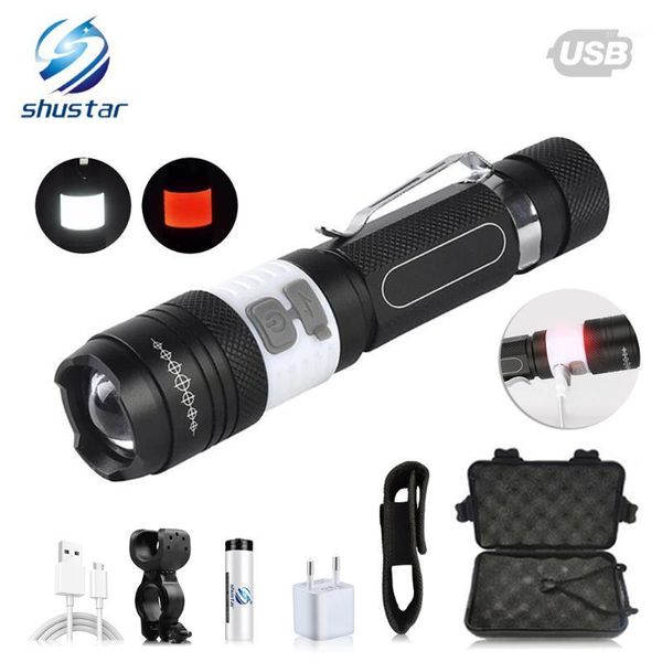 

super bright led bicycle light 6 mode rotary zoom usb rechargeable waterproof lamp bike front light cycling lightling1