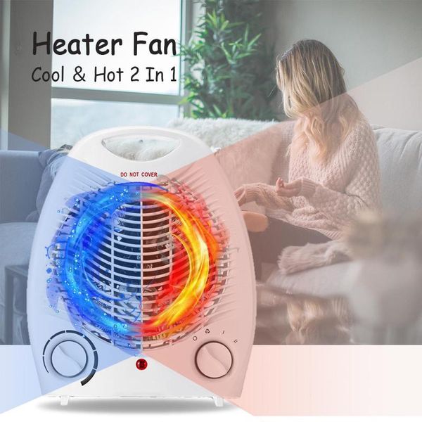 

2000w household electric fan heater three heat settings warm air blower automatic overheat protection with flame-retardant shell