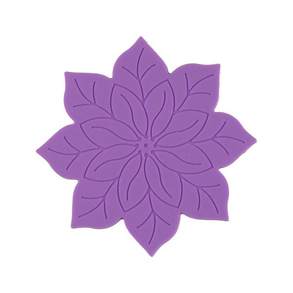 

sweet retro silicone coaster flower shaped plain colors table mats non slip bowl pad for home deskdecoration 0 79lm e1