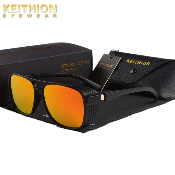 

sunglasses keithion men round steampunk women vintage steam punk sun glasses fashion brand designer retro windproof eyewear, White;black