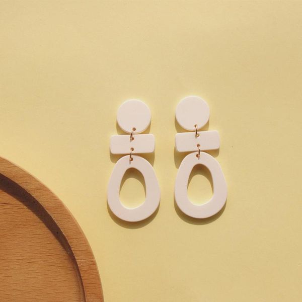 

dangle & chandelier aensoa 2021 korea geometric acrylic earrings for women spray paint drop party jewelry gifts ins, Silver