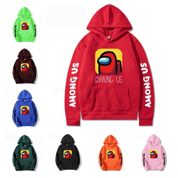

2021 popular game among us hoodie sweatshirts men women fashion casual pullover harajuku streetwear oversized hoodies dhl fast fy7347, Black