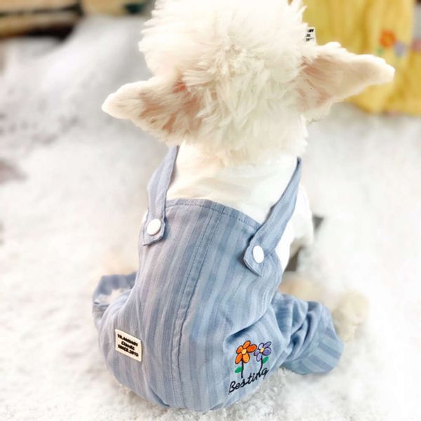 

summer thin teddy bear small dog spring and autumn pet strap four legged clothing