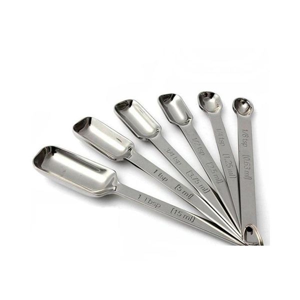 

2017 narrow stainless steel spice measuring spoons for thin narrow mouth spice jars (set of 6) measuring spoons bak jllgnu allguy
