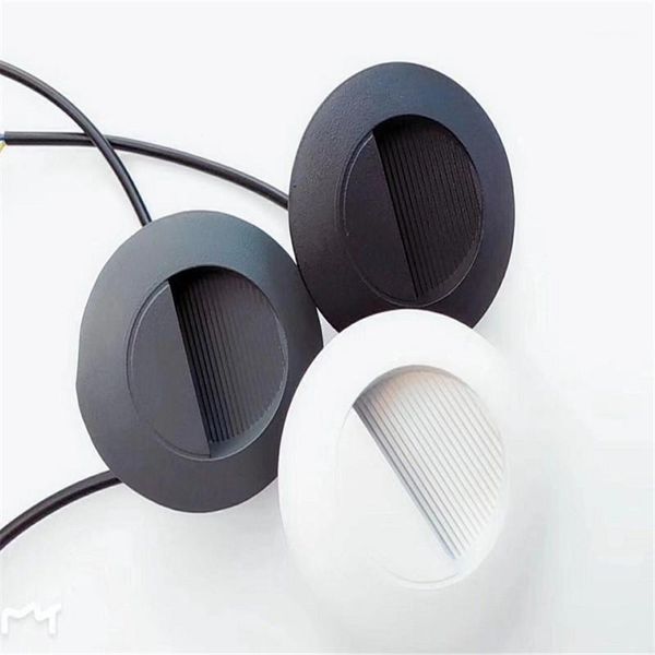 

3w round led stair step lamp footstep recessed into ground wall light indoor home staircase underground lamp1