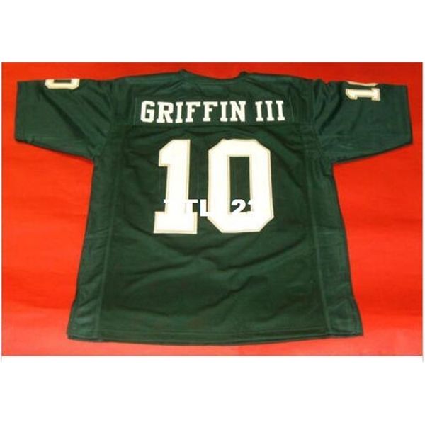 

3421 custom green baylor bear #10 robert griffin iii custom college jersey size s-4xl or custom any name or number jersey, Black