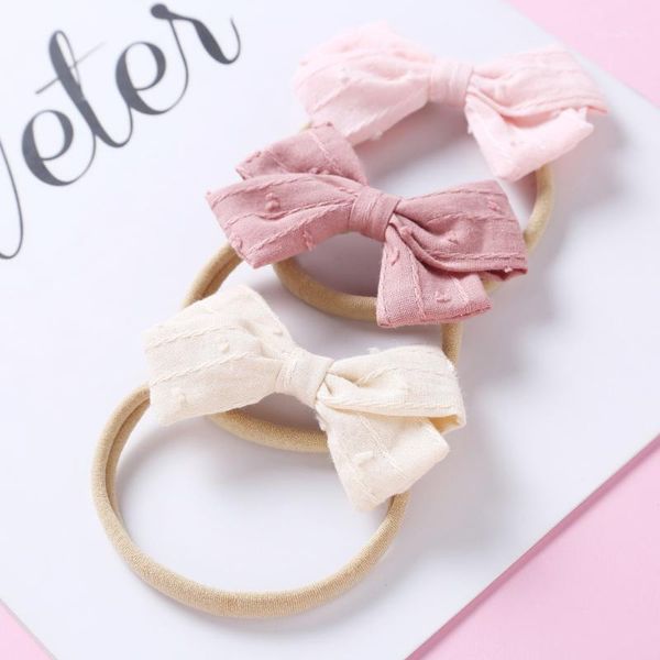 

hair accessories baby girls headband bows children nylon cotton linen born jacquard head bands soft infant princess hairbands1, Slivery;white