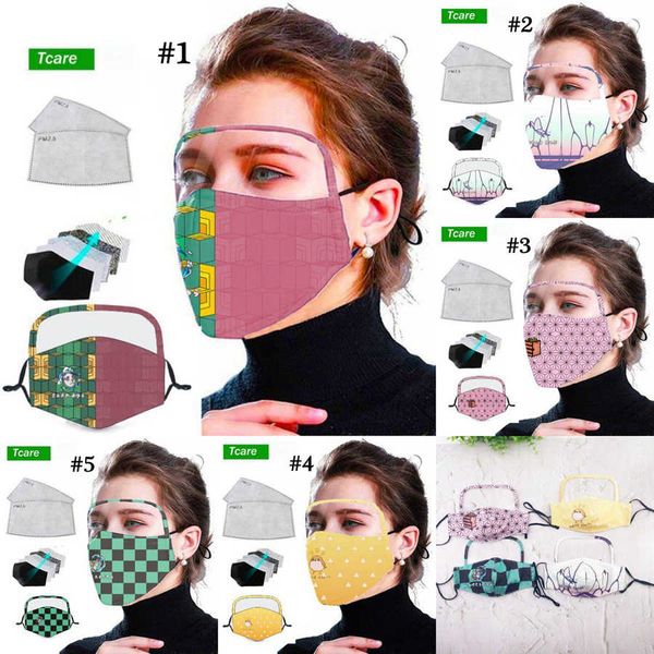 

dust shield cartoon 2 mask anime in 1 full face anti fog washable reusable fliter protective masks ooa8149in stock124455