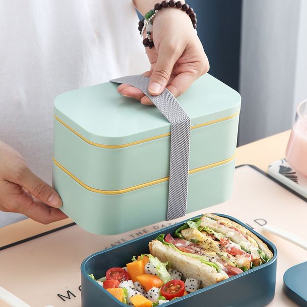 

микроволновая печь 2layer lankbox tooth bento box изолированная еда контейнер для хранения еды экологически чистый ланн