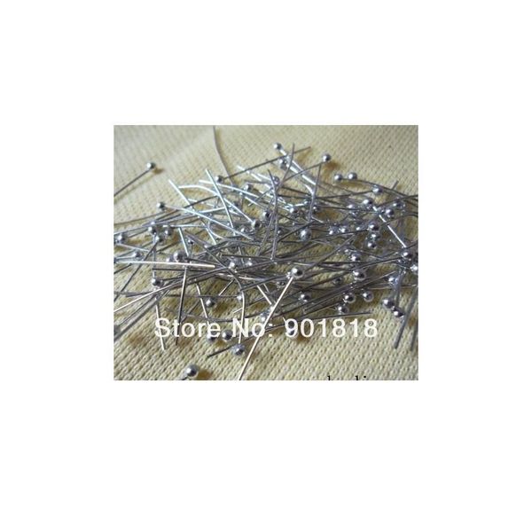 

200pcs/bag jewelry findings gold color ball head pins findings 20mmx0.5mm (24 gauge) f352 200pcs/bag jllfss, Silver