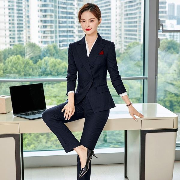 

women's two piece pants suit women suits temperament two-piece han edition cultivate morality dress office interview work clothes, White