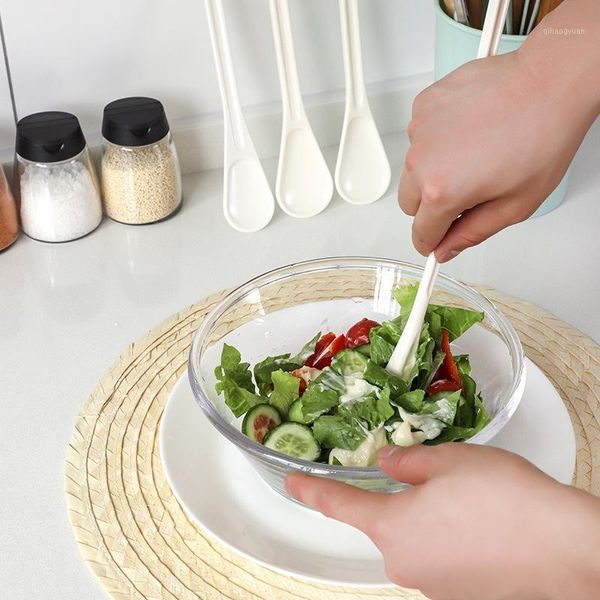 

multi-function salad stirring spoon cream milk shop special long spoon plastic1