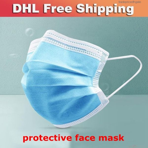 

dust 3 protective disposable face earloop anti masks layer elastic for mask home use safety facemask dhl i