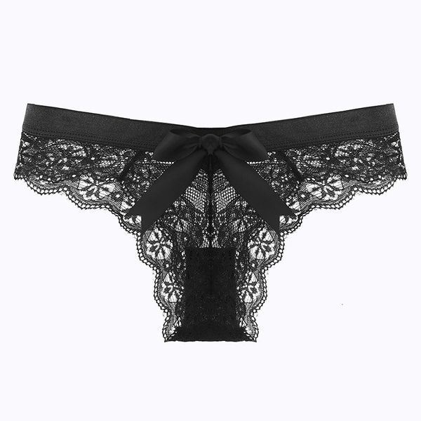 

lace thong transparent hollow briefs women underwear ladies panty tempting low-rise cotton lingerie, Black;white