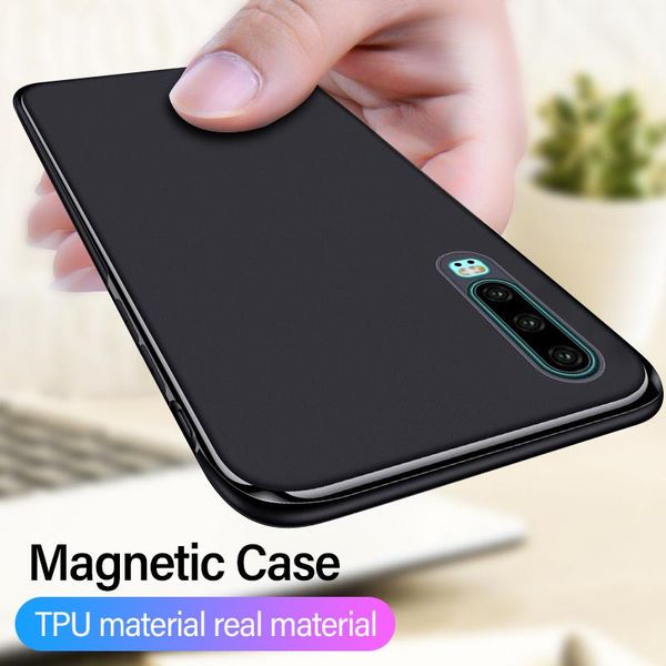 

ultra-thin magnetic liquid silicone phone case for huawei p40 p30 p20 pro lite mate 30 20 pro protection soft cover coque funda wmtlkb