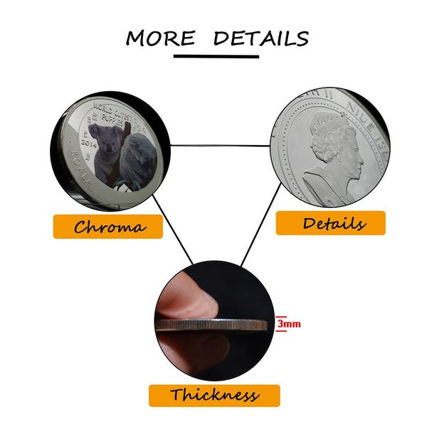 

rh посеребренная монета домашняя декоративная коала pattern commorative elizabeth ii momemoration comenssounce для коллекции f jllsae