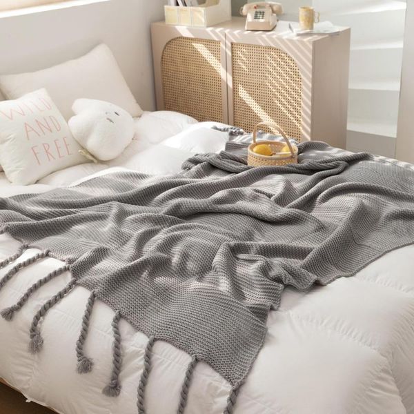 

blankets bonenjoy knitted blanket queen size soli color for bed super warm king and bedsprea plaid kids