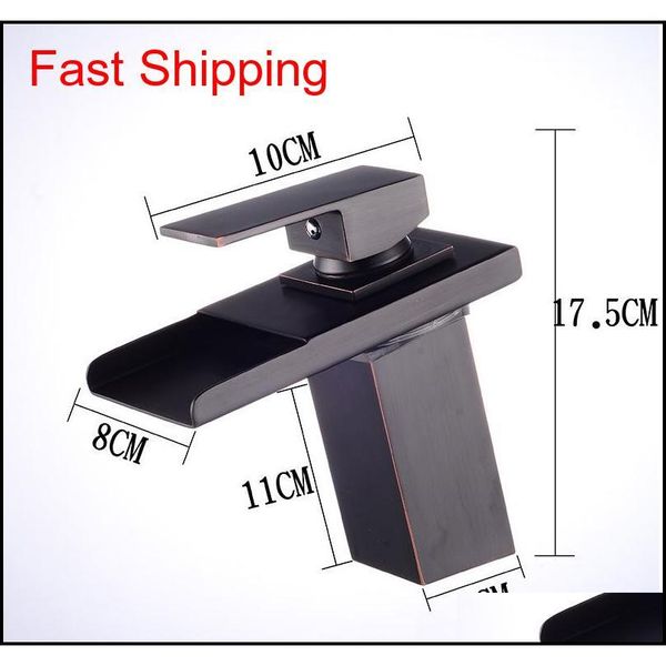 

led sensor color change bathroom faucet black chrome basin mixer waterfall spout cold and water qyldfq item_home