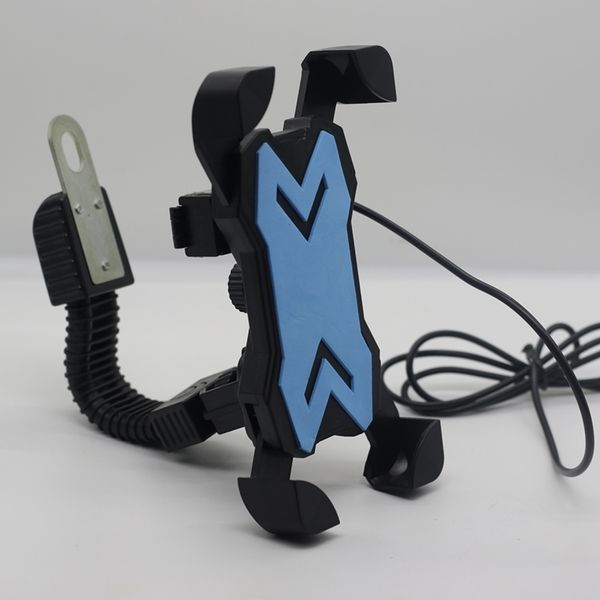 

motorcycle rack socket usb charger holder for mobile phone gps navigation bike mount