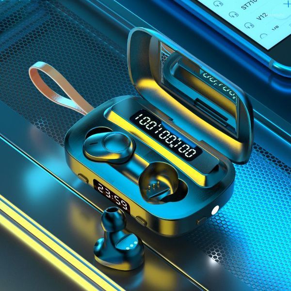 

m13 tws wireless headphones bluetooth earphones earbuds waterproof with microphone led makeup mirror sport headset1