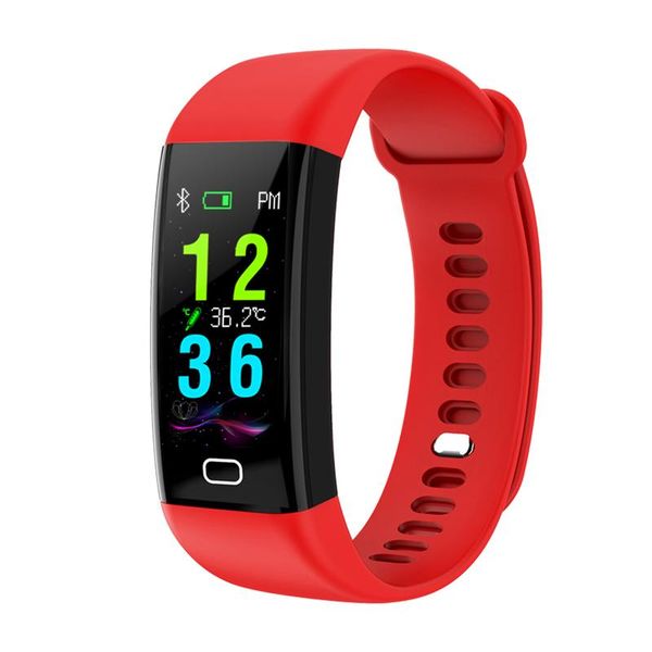 

f77 colors smart wristbands body temperature professional waterproof fitness bracelet sport tracker alarm passometer smartwatch sqcyrz
