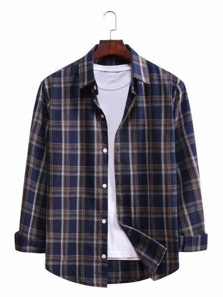 

men plaid curved hem shirt without tee o2bn#, White;black