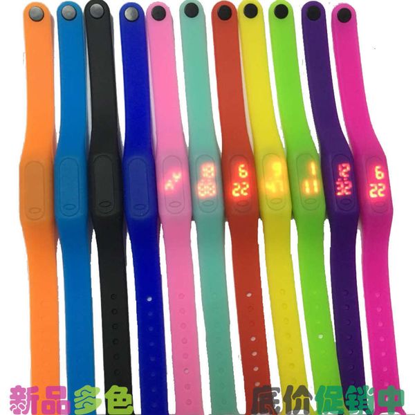 

new millet led mini fashion leisure personality student cartoon multi color bracelet electronic watchbgt