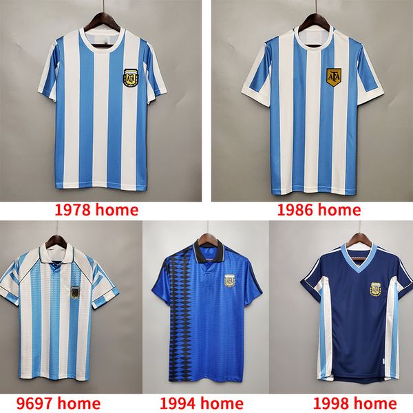 

1986 argentina retro soccer jerseys classic vintage diego 78 maradona jersey camisa de futebol jersey football shirt thailand quality, Black;yellow
