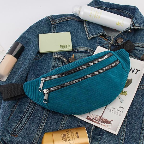 

waist bags belt bag for women ladies designer shoulder pack fashion money bum corduroy pack1