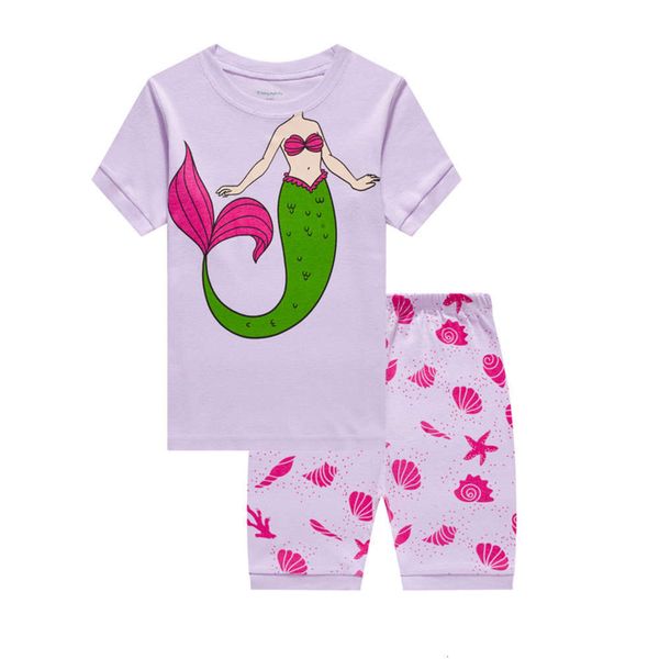 

short sve home suit pajamas cotton children's wear, Blue;red