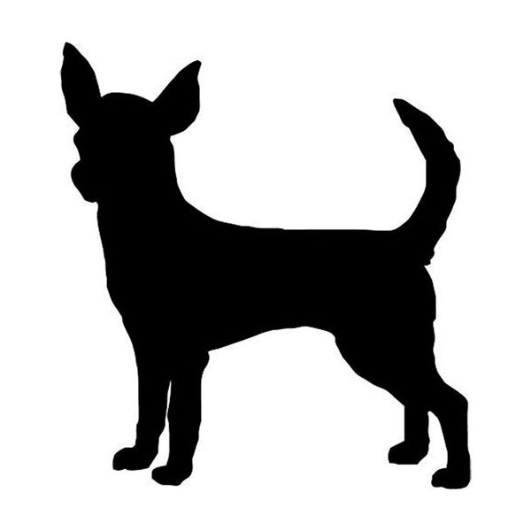 

9.5*8.9cm chihuahua dog vinyl decal cute car stickers motorcycle car tail styling decoration black/silver s1-0397