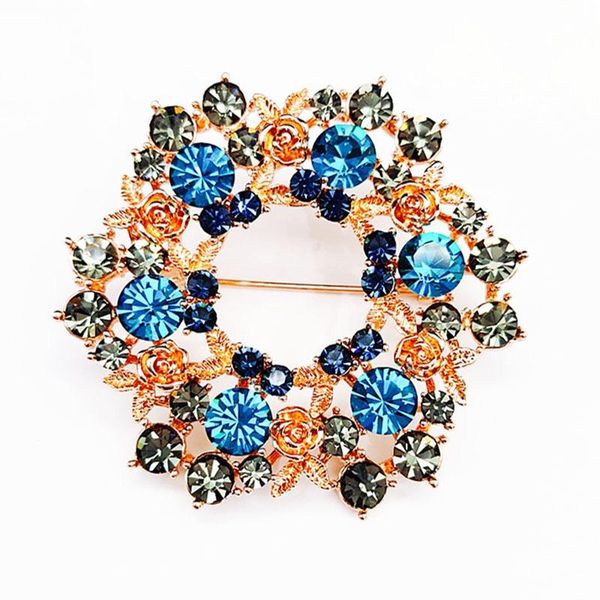 

pins, brooches eyer arrival fashion flower jewelry for women christmas party gifts crystal brooch, Gray