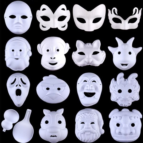 

hand drawn blank diy pulp painting mask birthday present valentine wedding party festive easter decoration