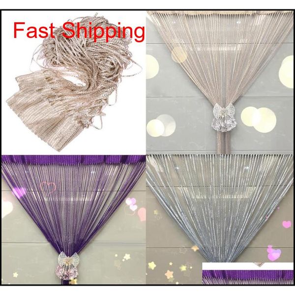 

modern cute flash line shiny tassel string door curtain window room divider curtain valance home d jlljet lajiaoyard