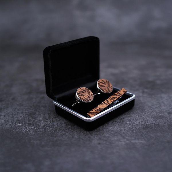 

высокое качество древесины манжеты ссылки галстук зажима для галстука для мужского подарка деревянные галстуки галстуки патроны запонки галс, Black;gray