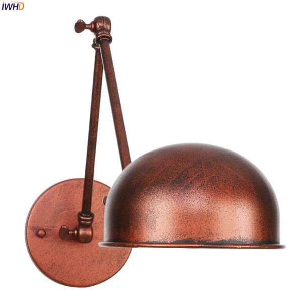 

wall lamp iwhd rustic retro led vintage bathroom bedroom industrial swing long arm light sconce lamparas de pared