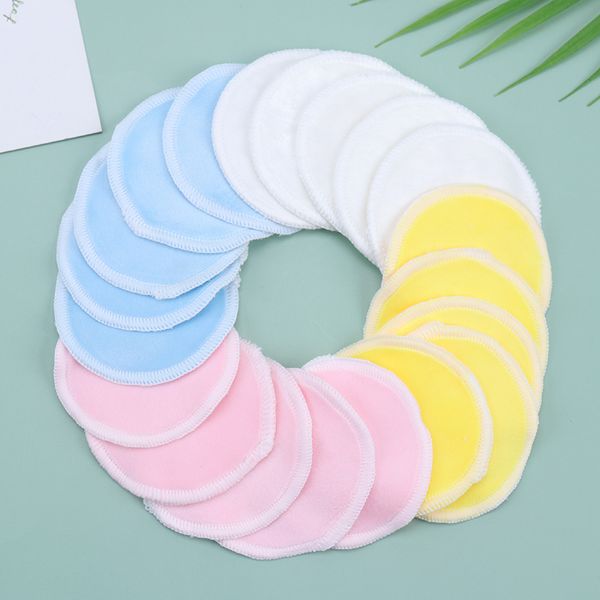 10pcs/bag Bamboo  Remover Pads Reusable  Soft Remover Cloth OrganicBamboo Fiber Velvet Rounds Wipes Face/Eye Clean